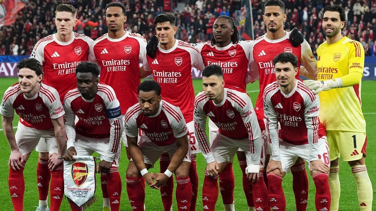 Pemain Arsenal saat pertandingan Arsenal vs Everton di Liga Inggris