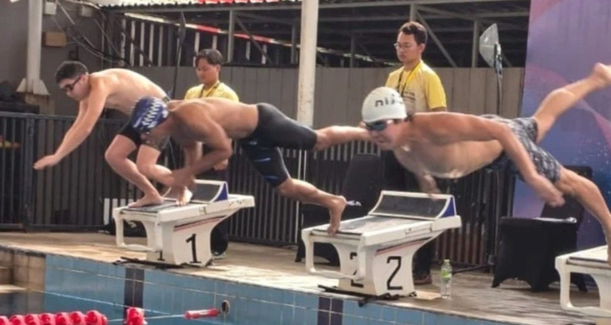 Suasana Nika Kalila Masters Swimming Championship 2026 di Bintaro yang diikuti ratusan perenang dari berbagai usia