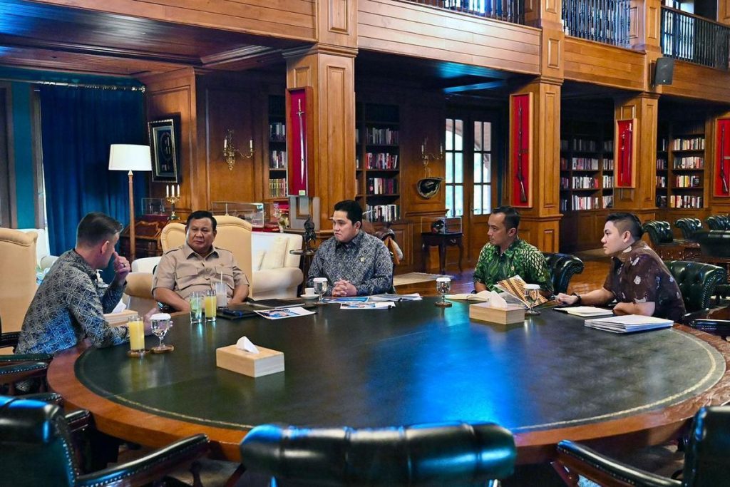 John Herdman dan Erick Thohir bertemu Presiden Prabowo Subianto