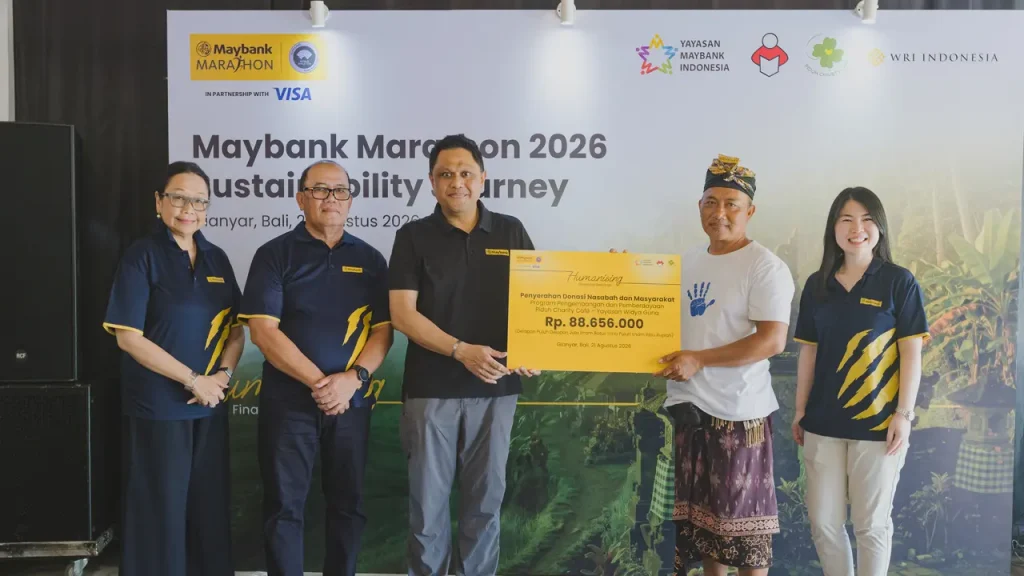 Maybank Marathon 2026 menjalankan program keberlanjutan dan inklusivitas di Gianyar Bali.