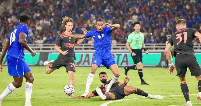 Chelsea vs AC Milan dalam laga pramusim di Stadion Utama Gelora Bung Karno Jakarta.